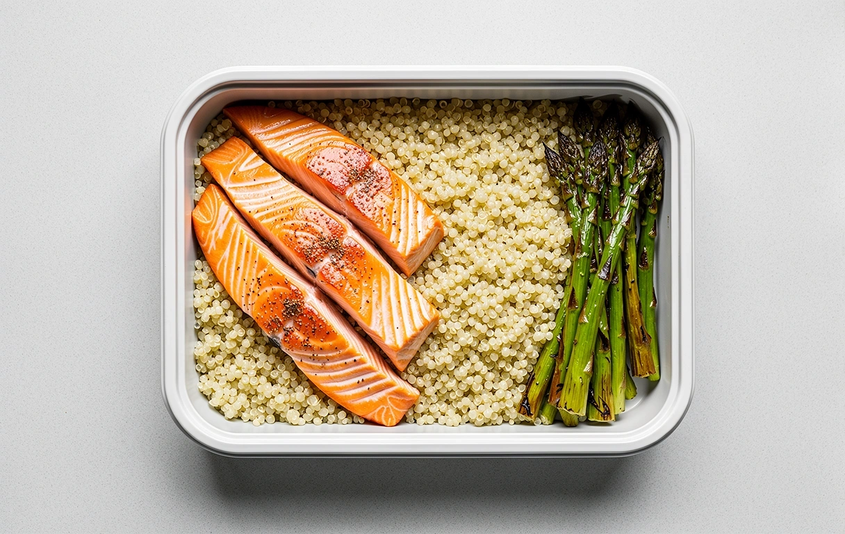 Zdrowy posiłek przygotowany według planu